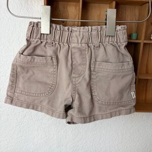 Easy Peasy Organic Cotton Elastic-Waist Casual Shorts in Mauve